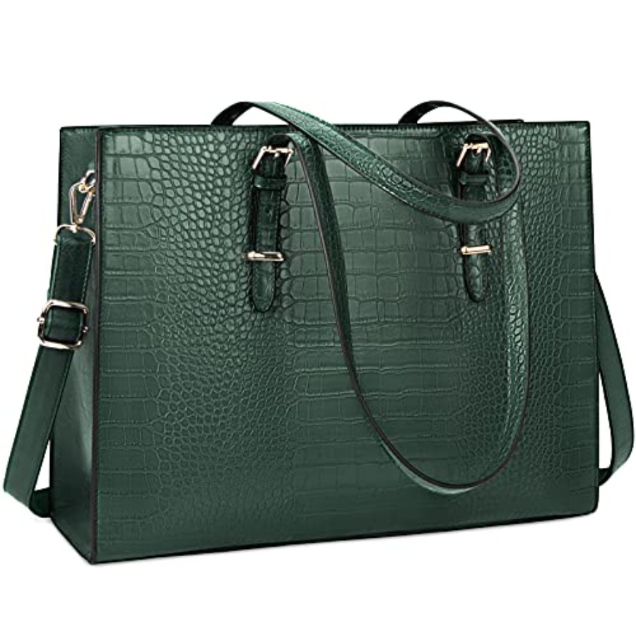 Leather Work Bag - Laptop Bag for Women 15.6 Inch