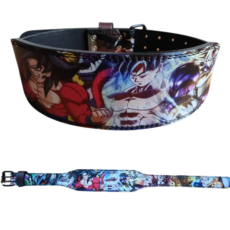Leather Workout Belt - Anime Weight Lifting Belt Leather Weightlifting