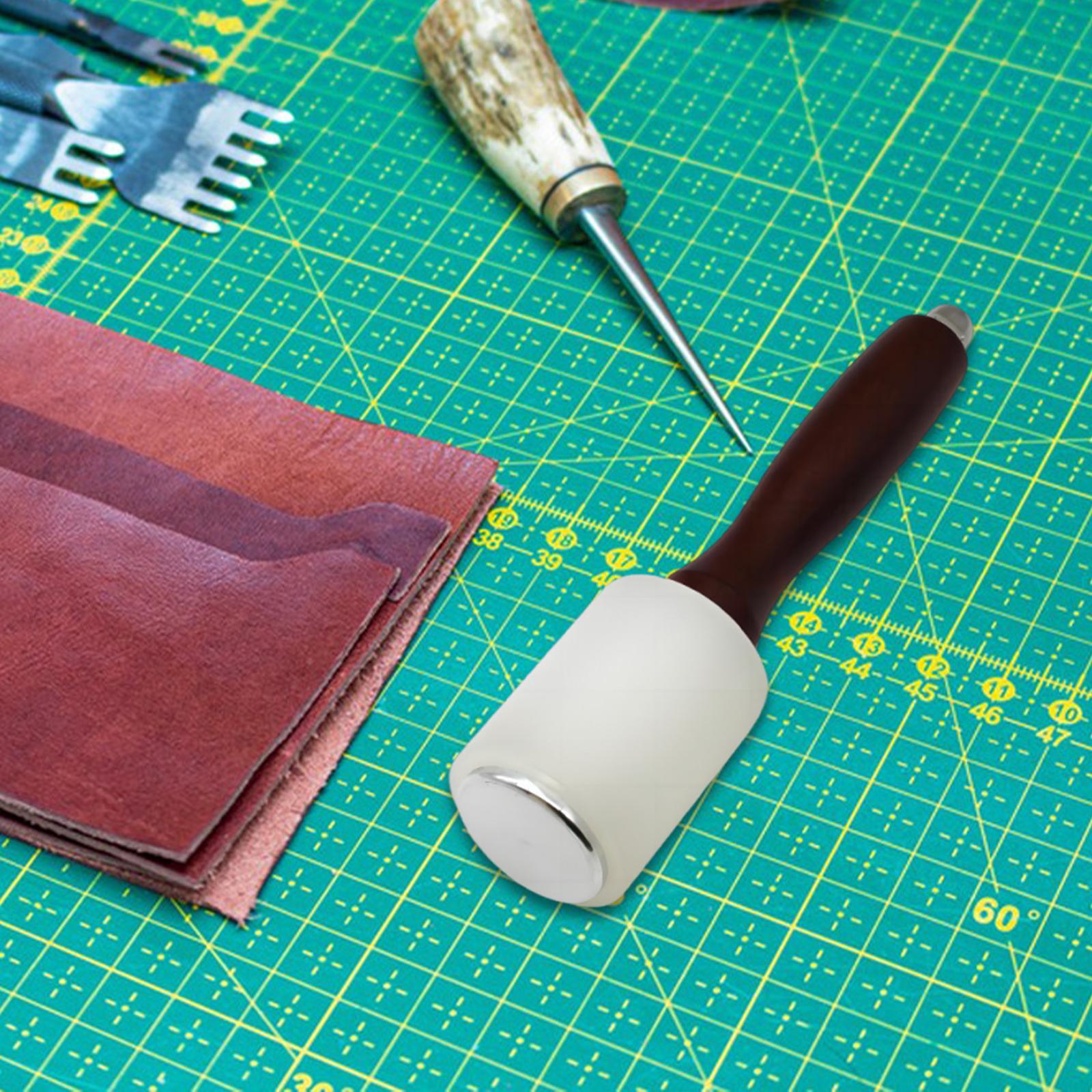 Leatherwork Hammer - Leather Carving Hammer ,Wooden Handle Leathercraft