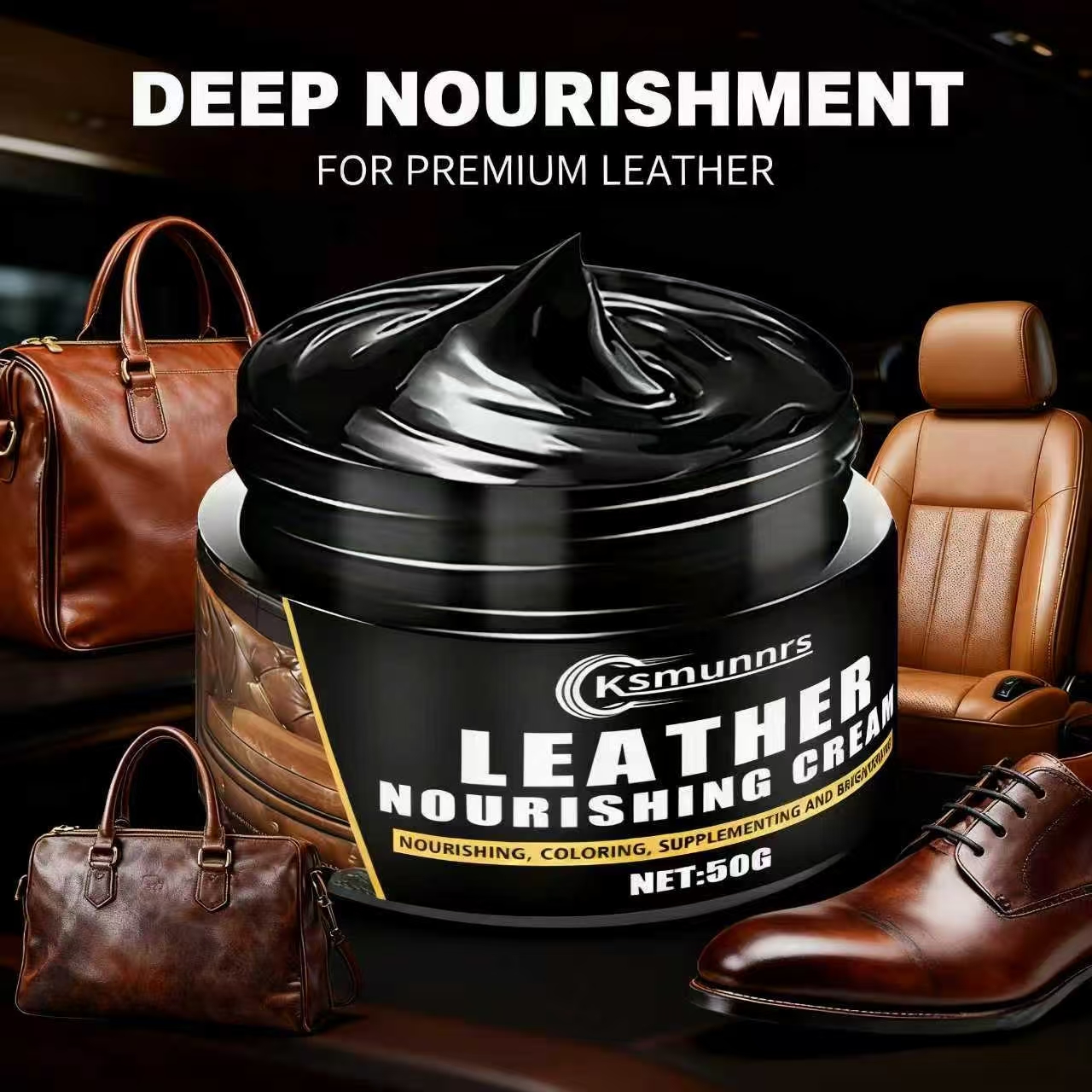 Upholstery Leather Work - Ksmunnrs 50G Leather Nourishing Cream: 3-in-1