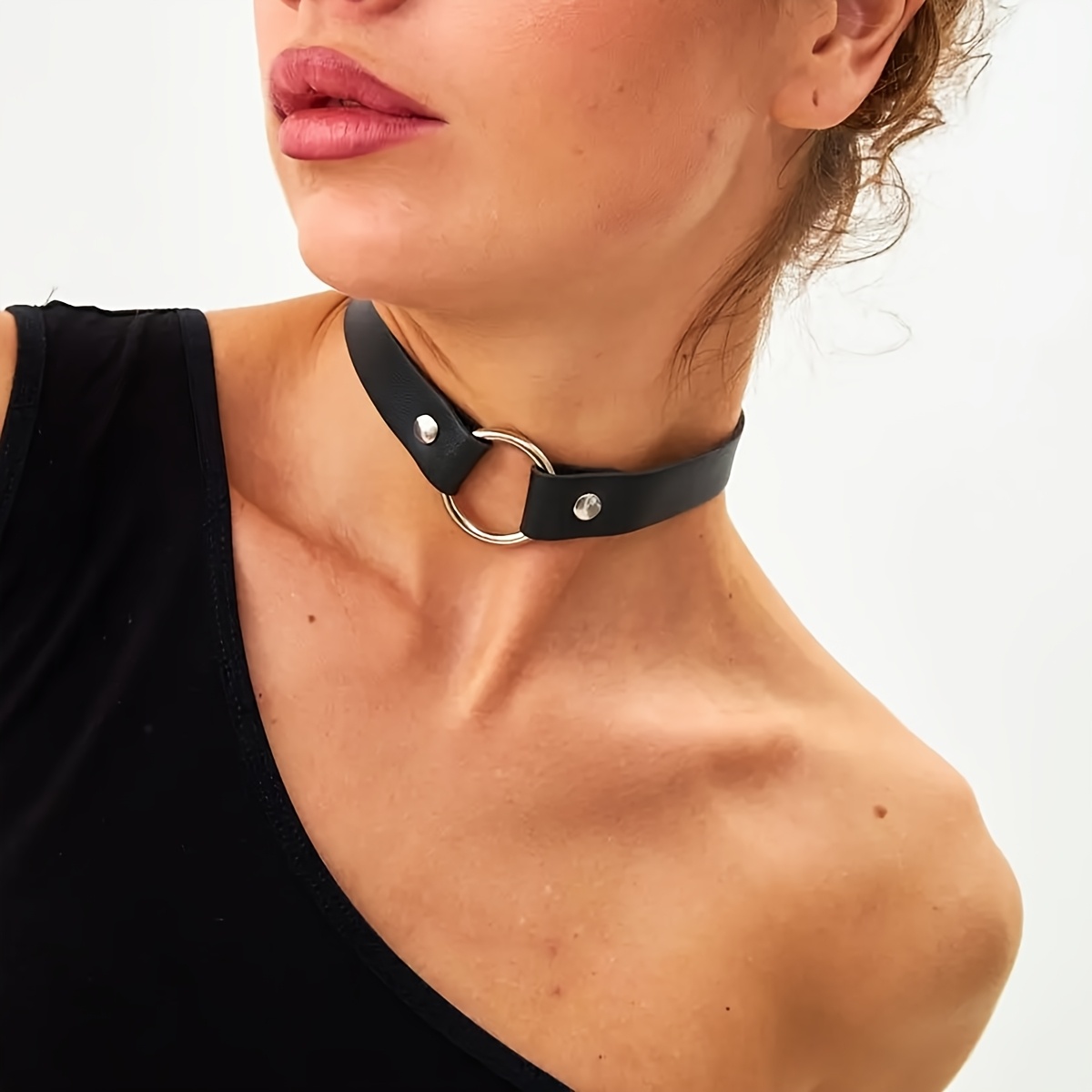 Leather Work Harness - Fashion Bondage Lingerie Sexy Leather Collar