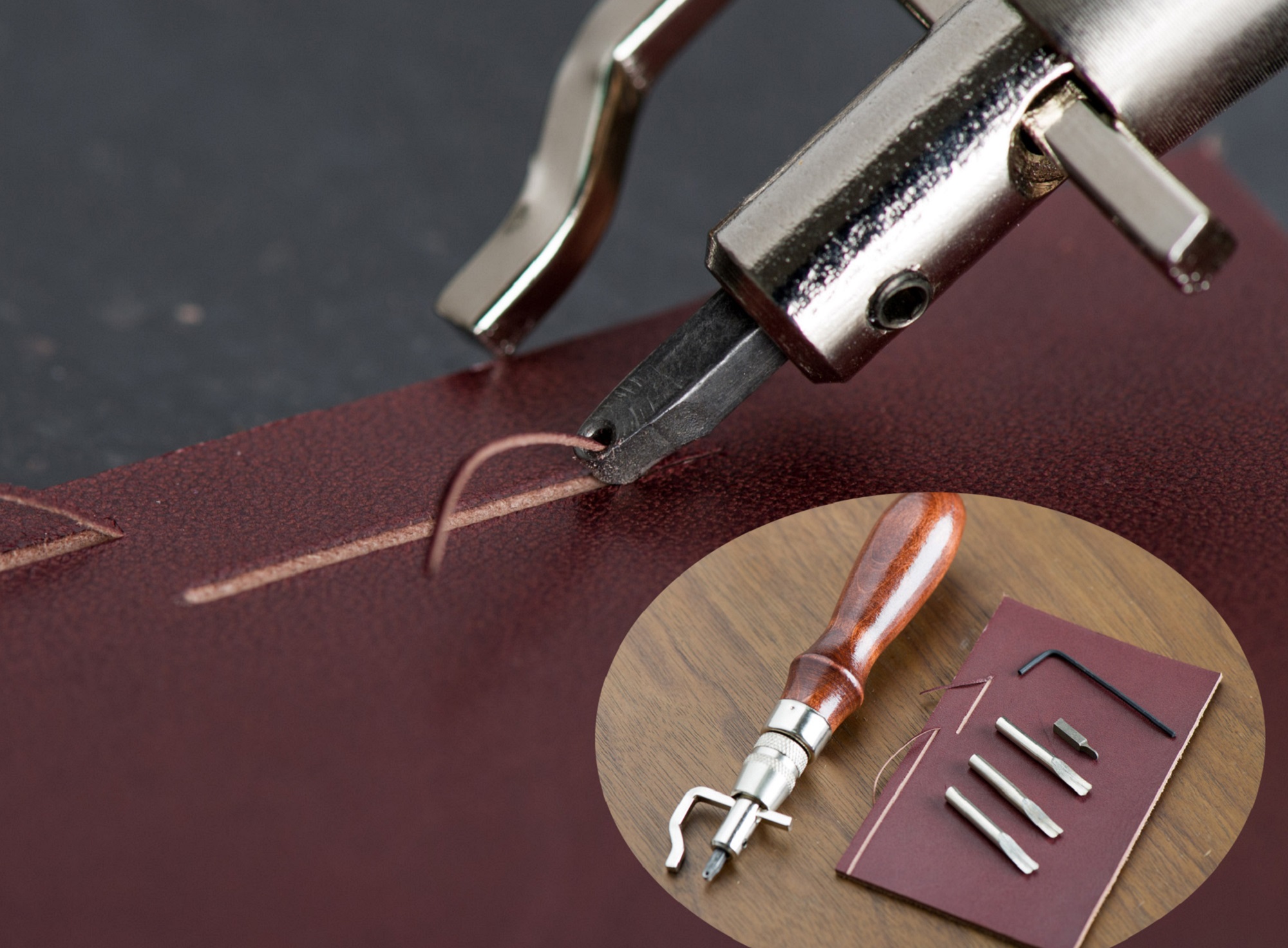 Groover Stitching Tool - Leathercraft 5 in 1 Groove Tool