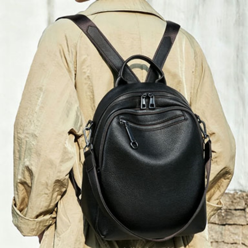 Leather Work Bag - Genuine Leather Women's Backpack, New 2026