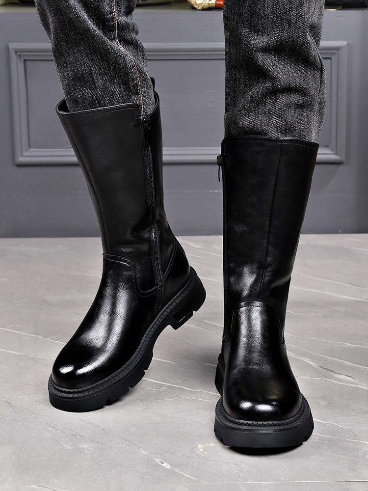 Men's Long Tube  Boots High To - Youtube Leatherwork avis et prix