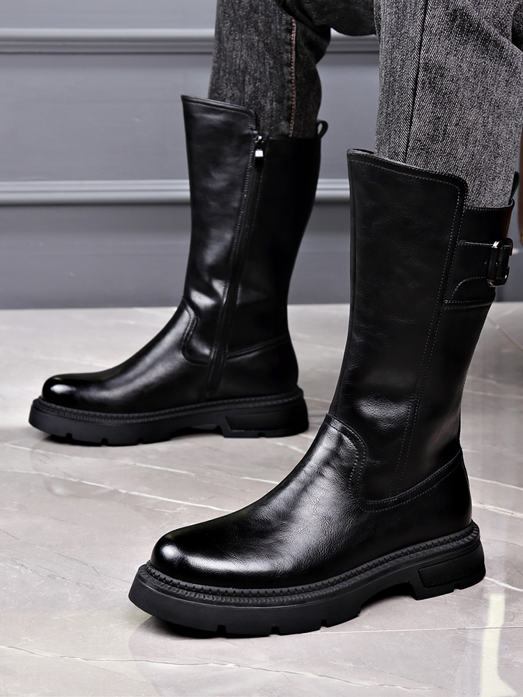 Men's Long Tube  Boots High To - Youtube Leatherwork avis et prix
