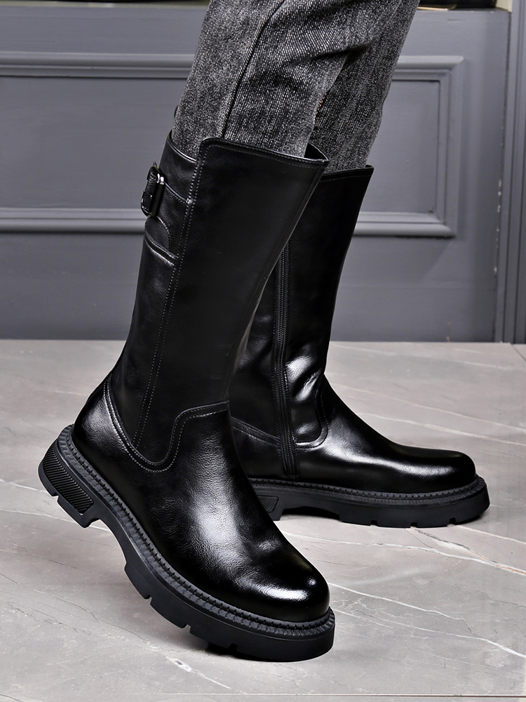 Men's Long Tube  Boots High To - Youtube Leatherwork avis et prix