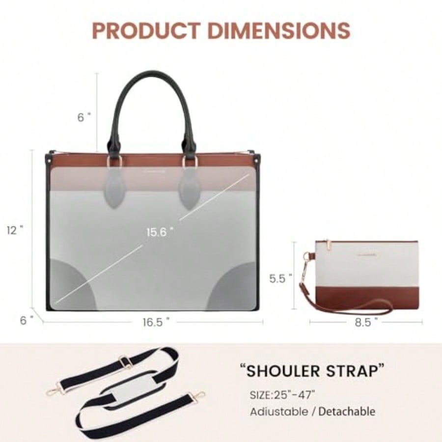Laptop Bag For Women 15.6 Lnch - Leather Work Bag avis et prix