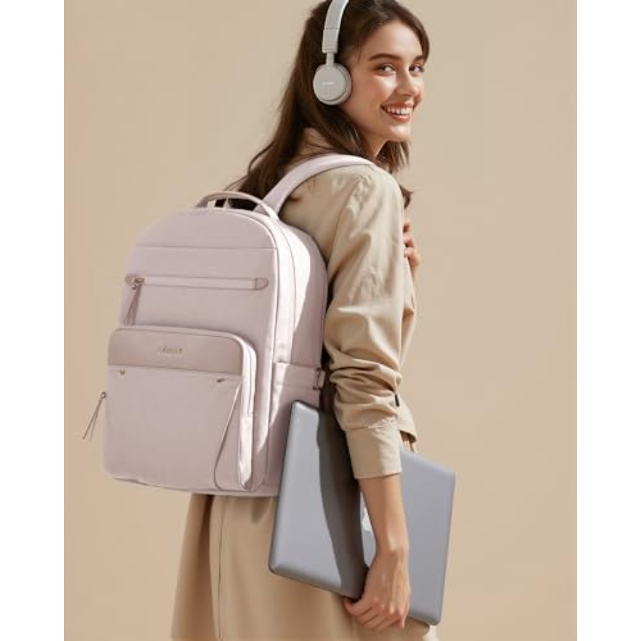 Laptop Backpack for Women with - Leather Work Bag avis et prix