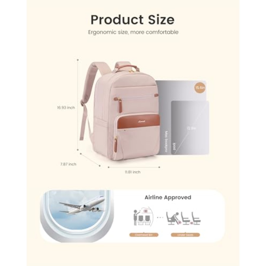 Laptop Backpack for Women with - Leather Work Bag avis et prix