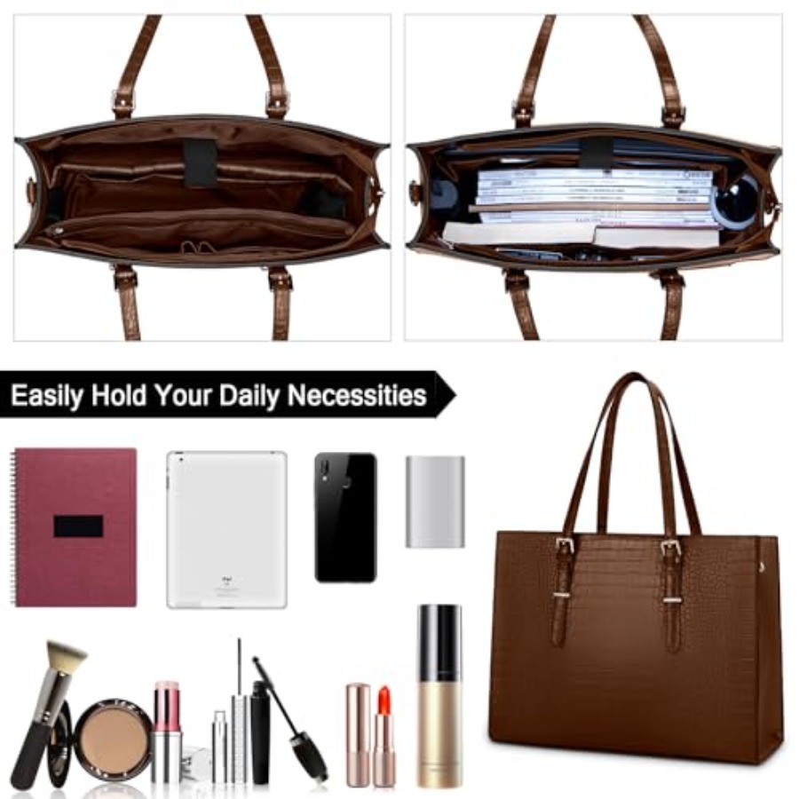 Laptop Bag for Women 15.6 Inch - Leather Work Bag avis et prix