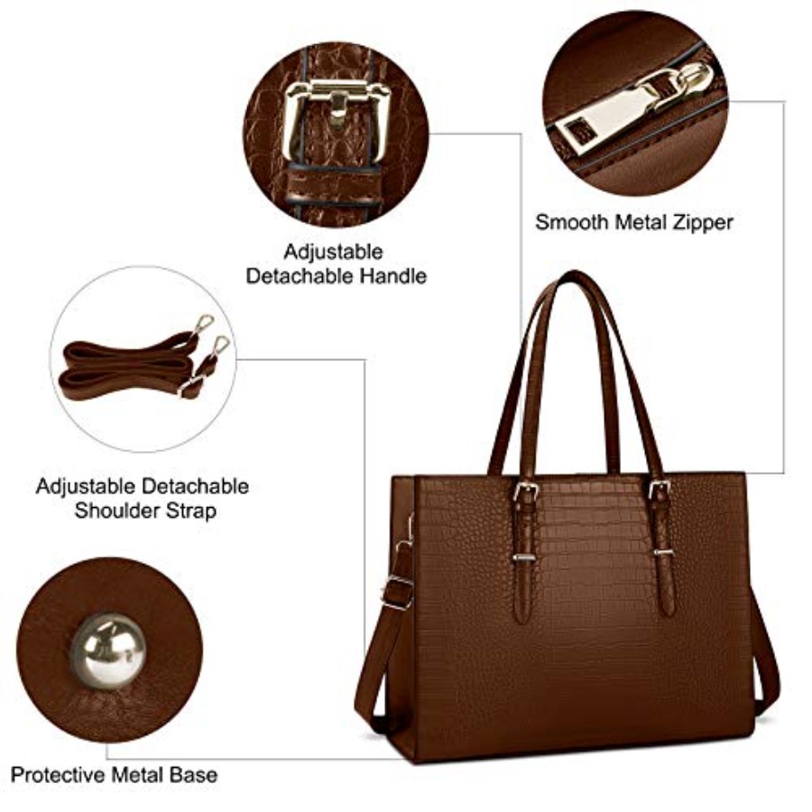 Laptop Bag for Women 15.6 Inch - Leather Work Bag avis et prix