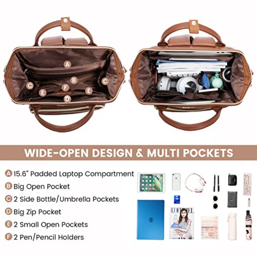 Leather Laptop Backpack for Wo - Leather Work Bag avis et prix