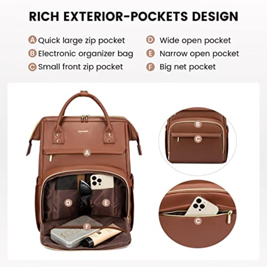 Leather Laptop Backpack for Wo - Leather Work Bag avis et prix