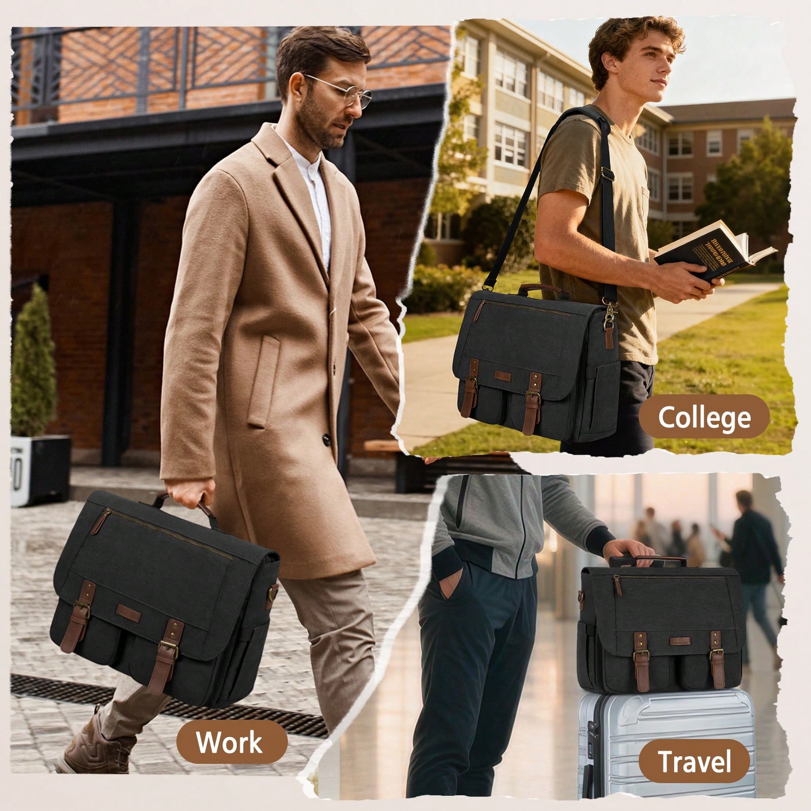 Vintage Men's Messenger Bag, 1 - Leather Work Bag avis et prix
