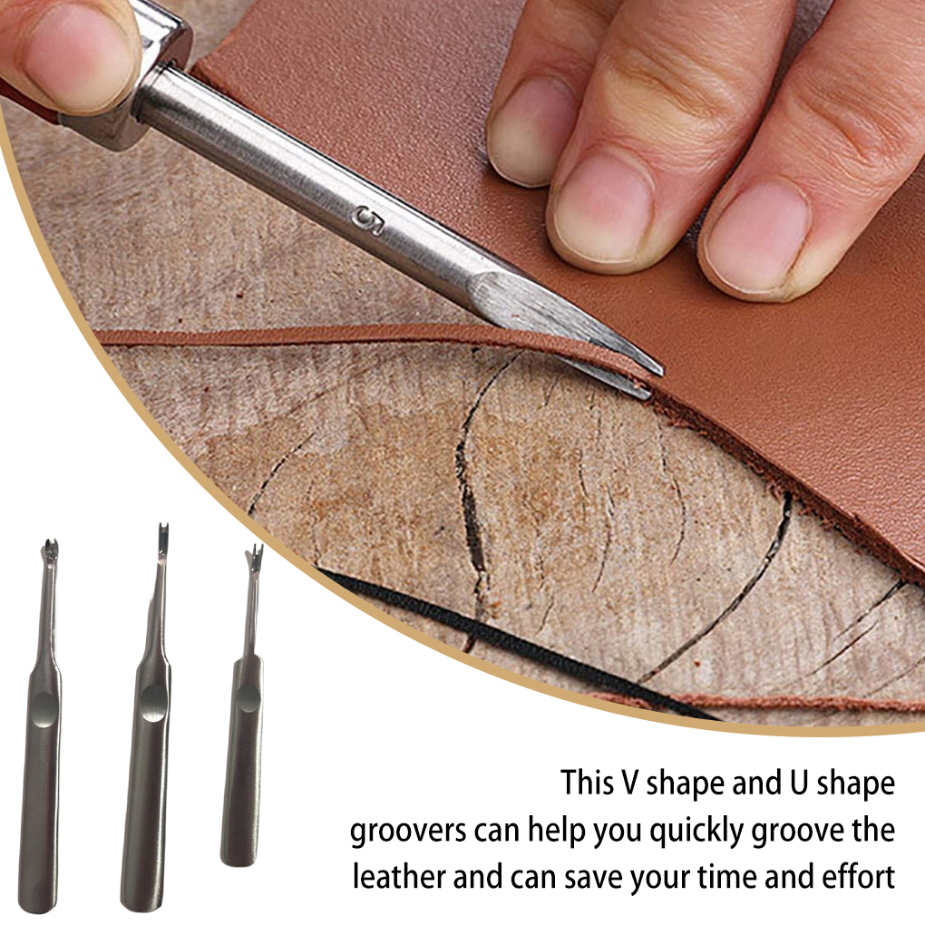 3 Pieces/Set Professional Leat - Leatherwork Tool Kit avis et prix