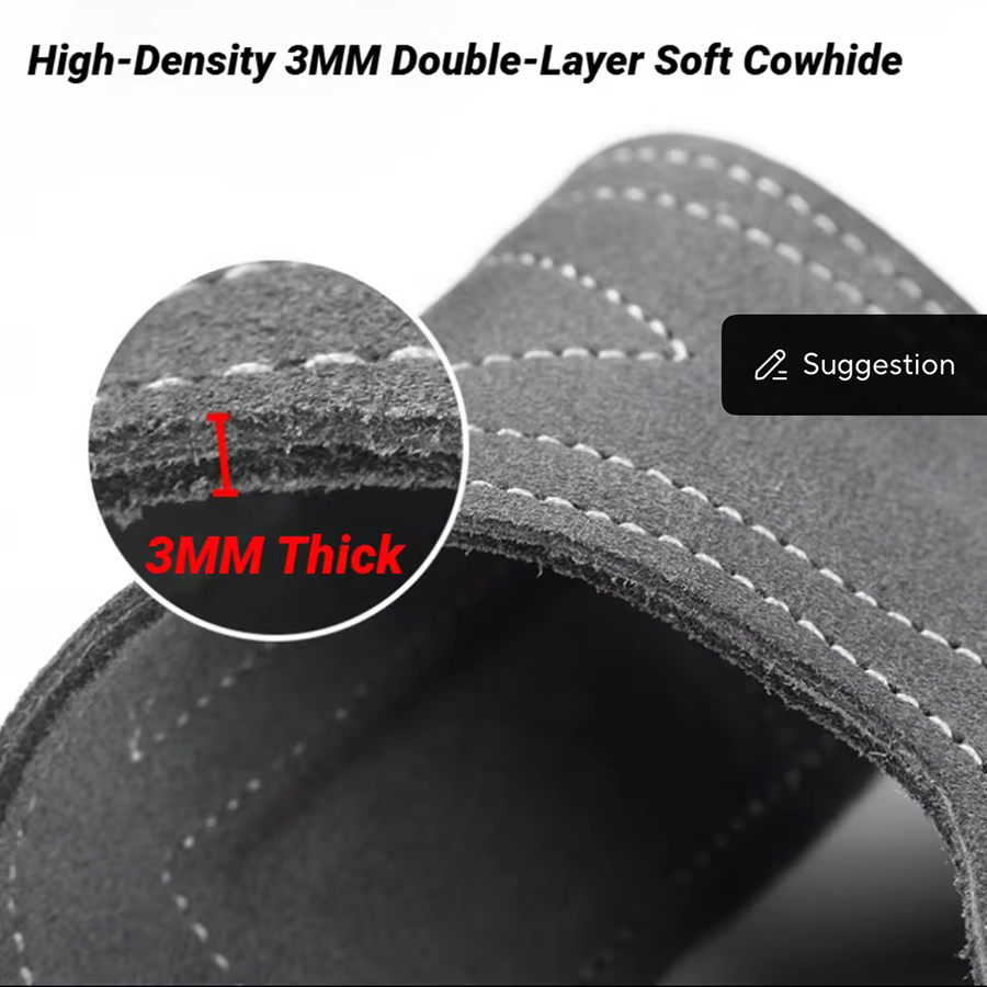 2Pcs Cowhide Gym Gloves Grips  - Leather Workout Belt avis et prix