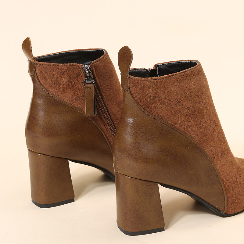 Women's Colorblock Ankle Boots - Youtube Leatherwork avis et prix
