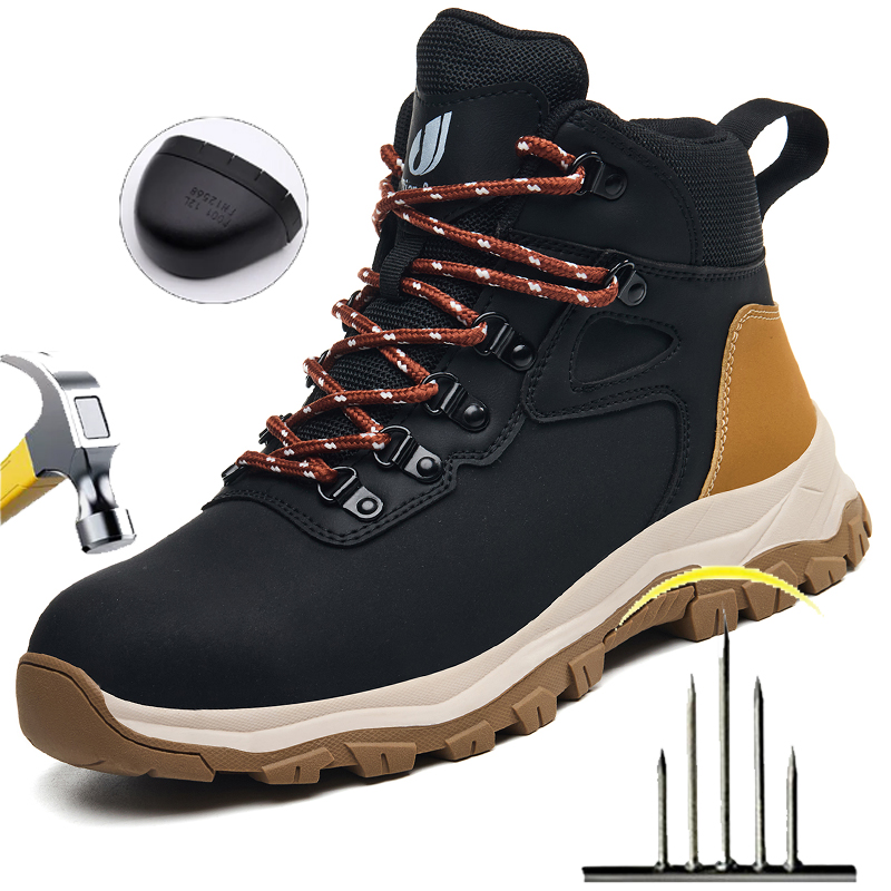Men's Work Shoes Waterproof Bo - Leather Work Fabric avis et prix