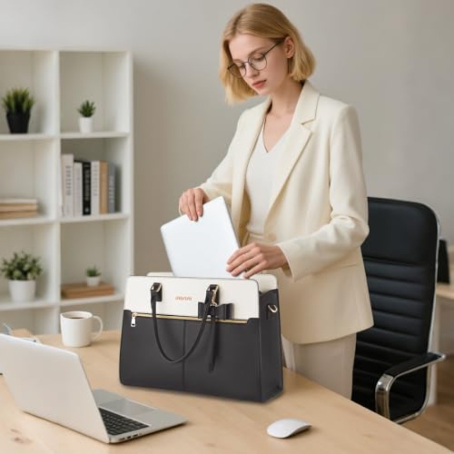 Laptop Tote Bag for Women, 15. - Leather Work Bag avis et prix
