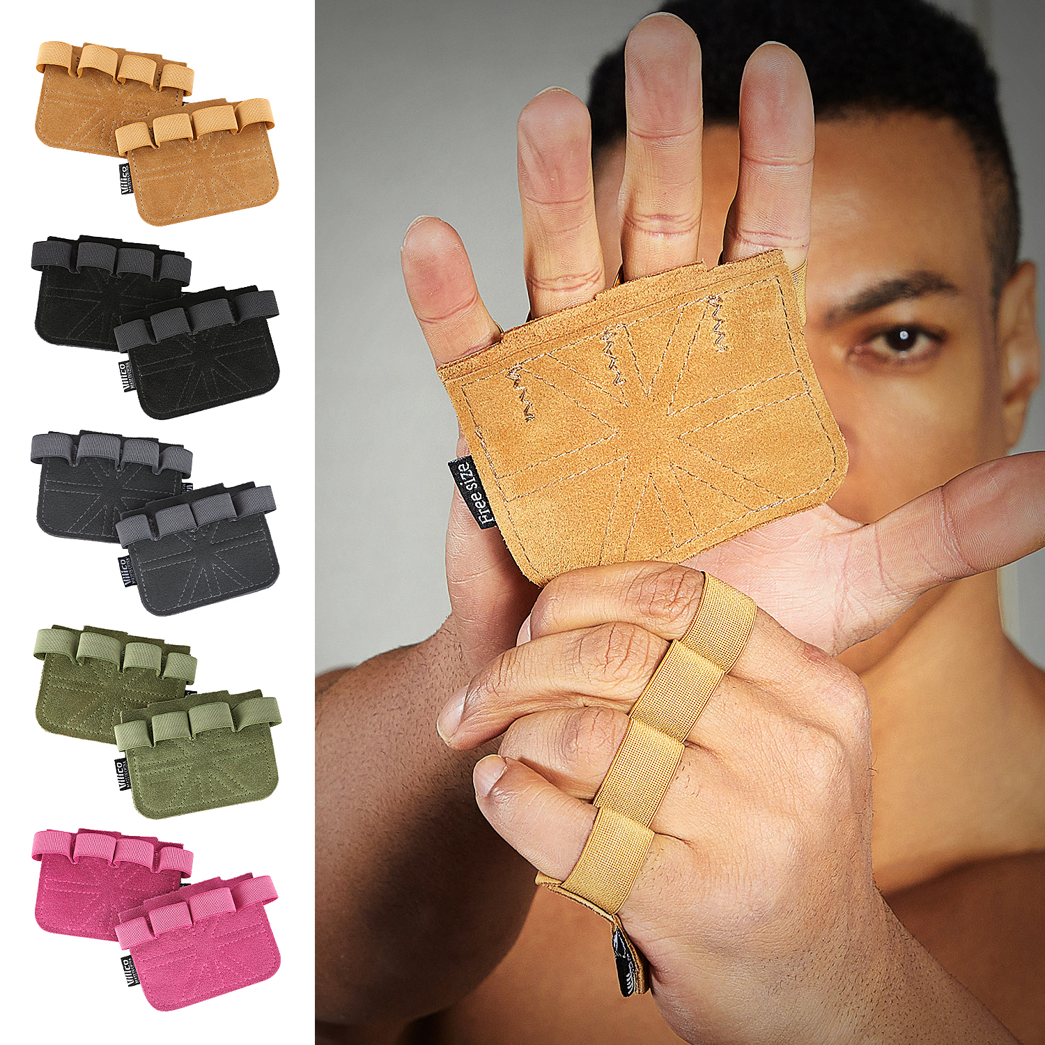 1 Pair Cowhide Gym Gloves Grip - Leather Workout Belt avis et prix
