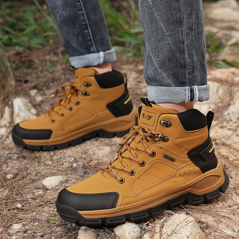 New Autumn Men's Boots Fashion - Leather Work Fabric avis et prix