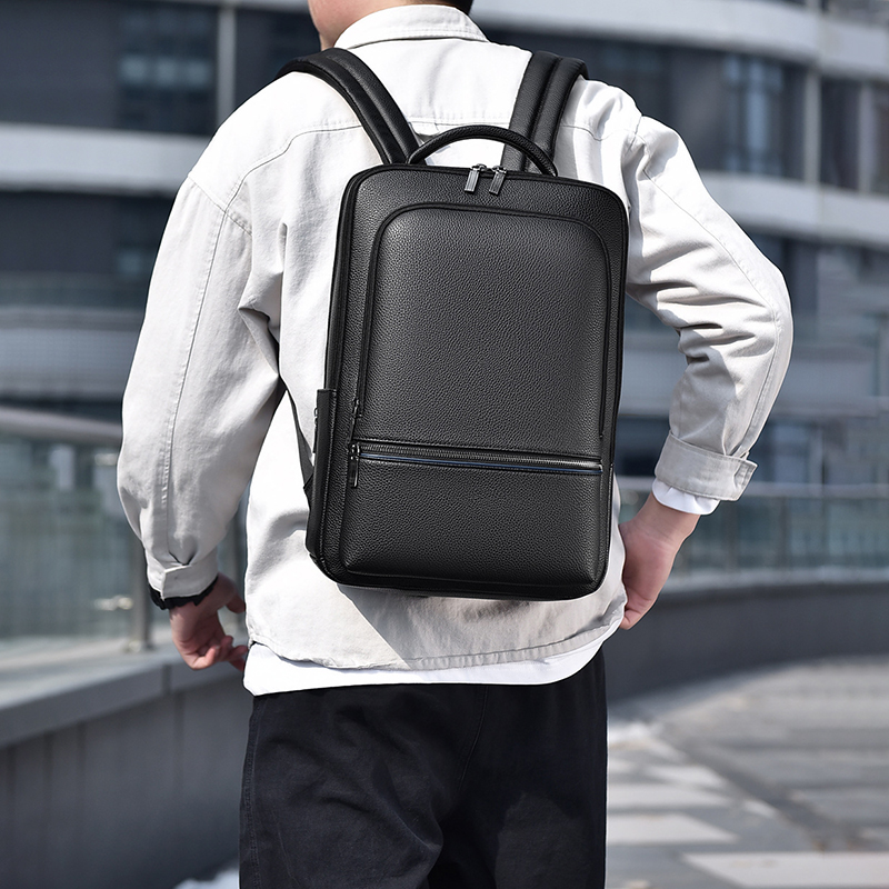 PU Leather Men's Backpack USB  - Leather Work Bag avis et prix