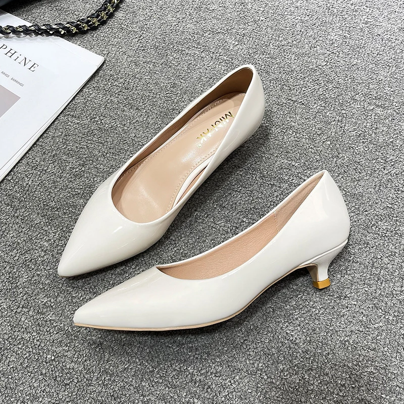 Women Low Small High Heels Sho - Leather Work Japan avis et prix