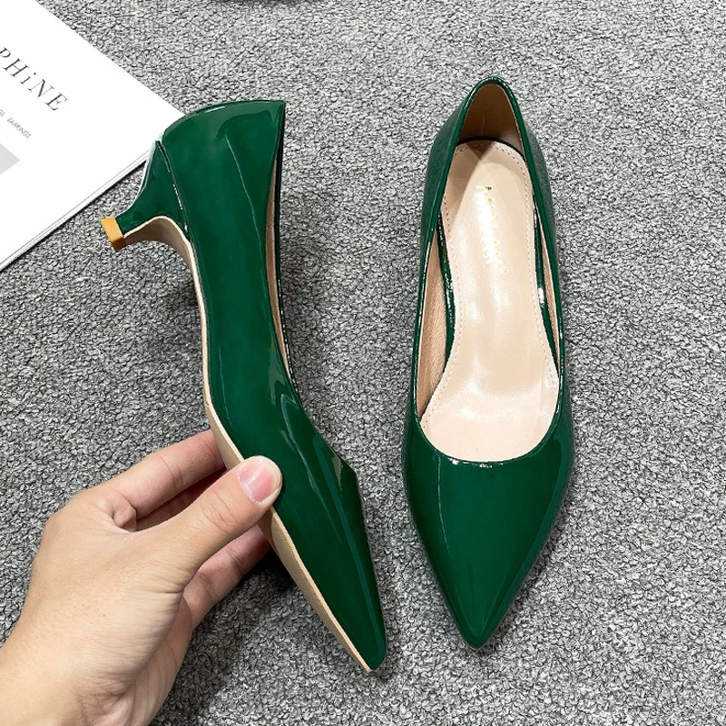Women Low Small High Heels Sho - Leather Work Japan avis et prix