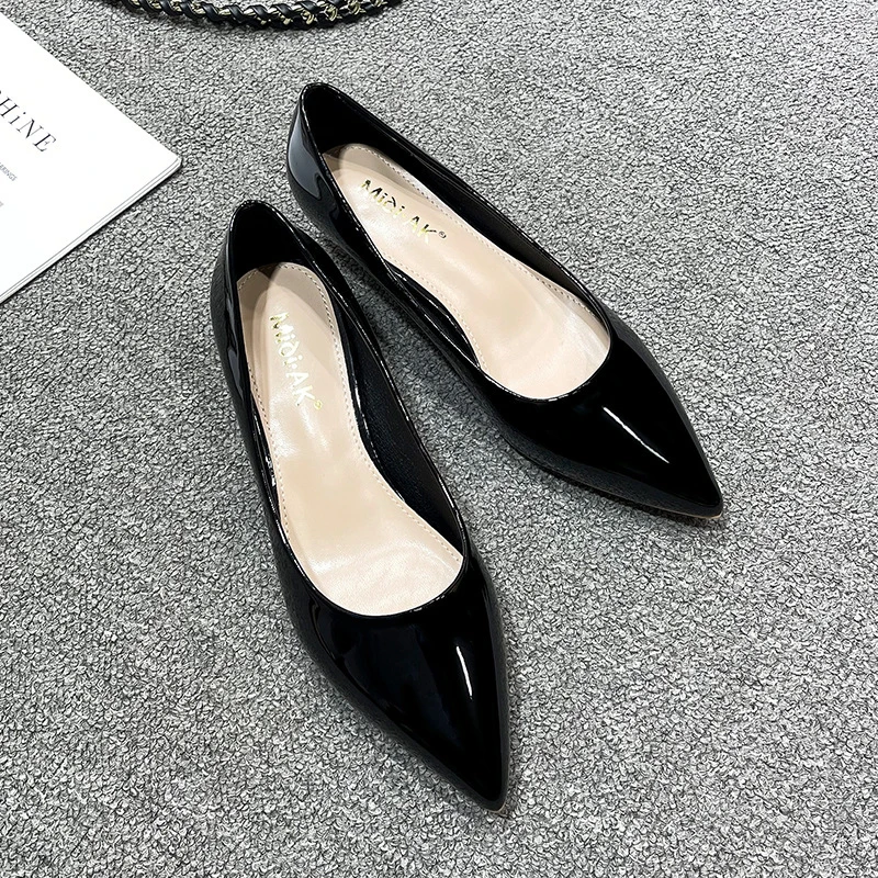 Women Low Small High Heels Sho - Leather Work Japan avis et prix