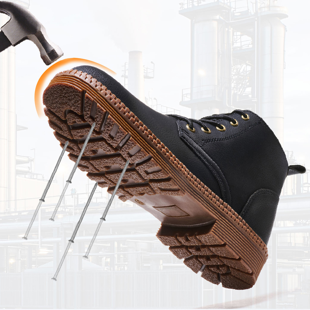 Waterproof Work Boots Safety S - Leather Work Fabric avis et prix