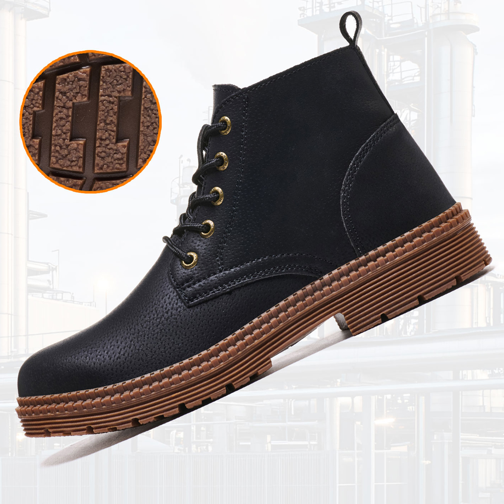 Waterproof Work Boots Safety S - Leather Work Fabric avis et prix