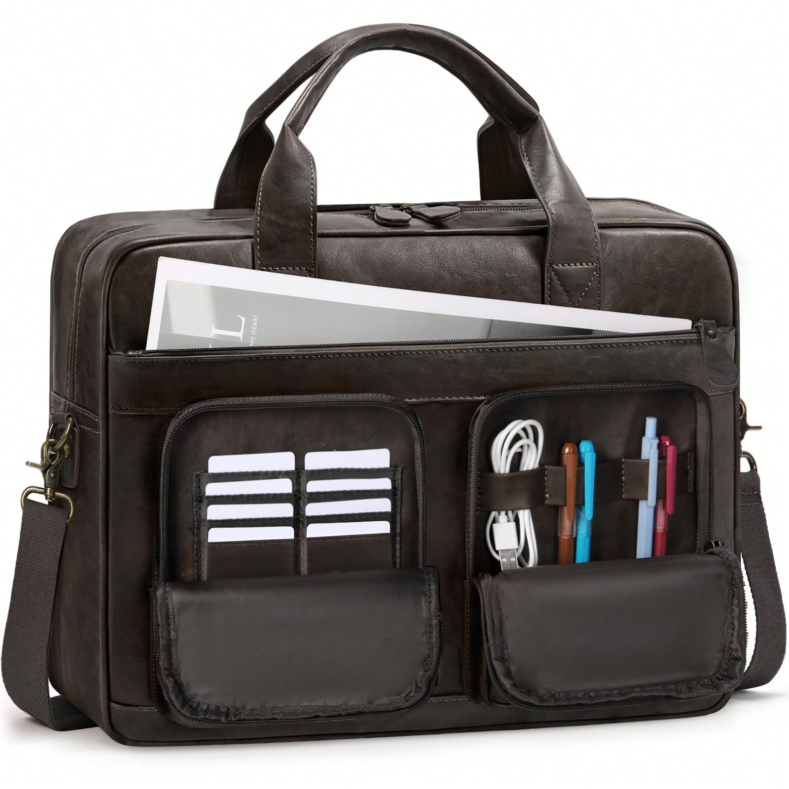 Vintage Messenger Bag For Men  - Leather Work Bag avis et prix