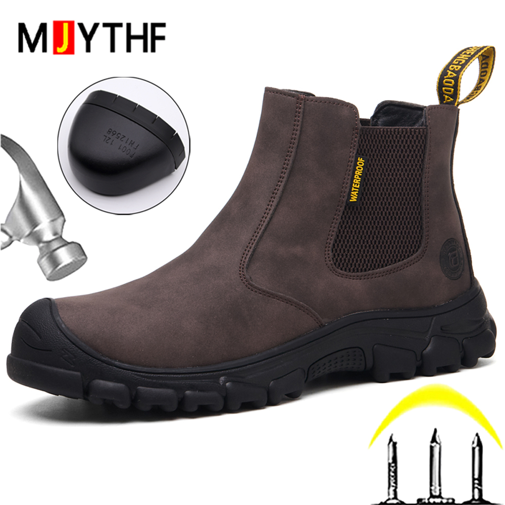 Waterproof Work Boots Men Punc - Leather Work Fabric avis et prix