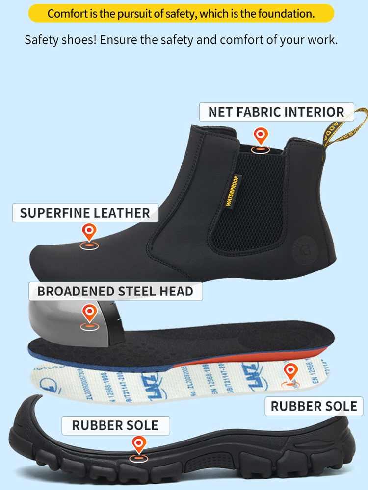Waterproof Work Boots Men Punc - Leather Work Fabric avis et prix