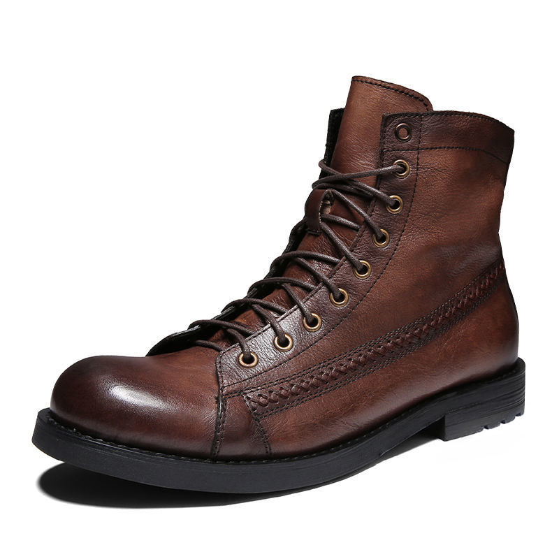 2026 Mens Ankle Boots Classic  - Leather Work Fabric avis et prix
