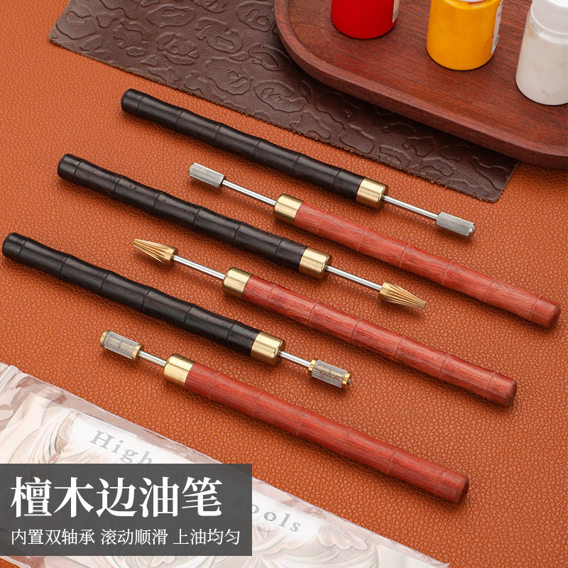Ebony Wood Edge Painting Pen w - Leather Dye Finish avis et prix