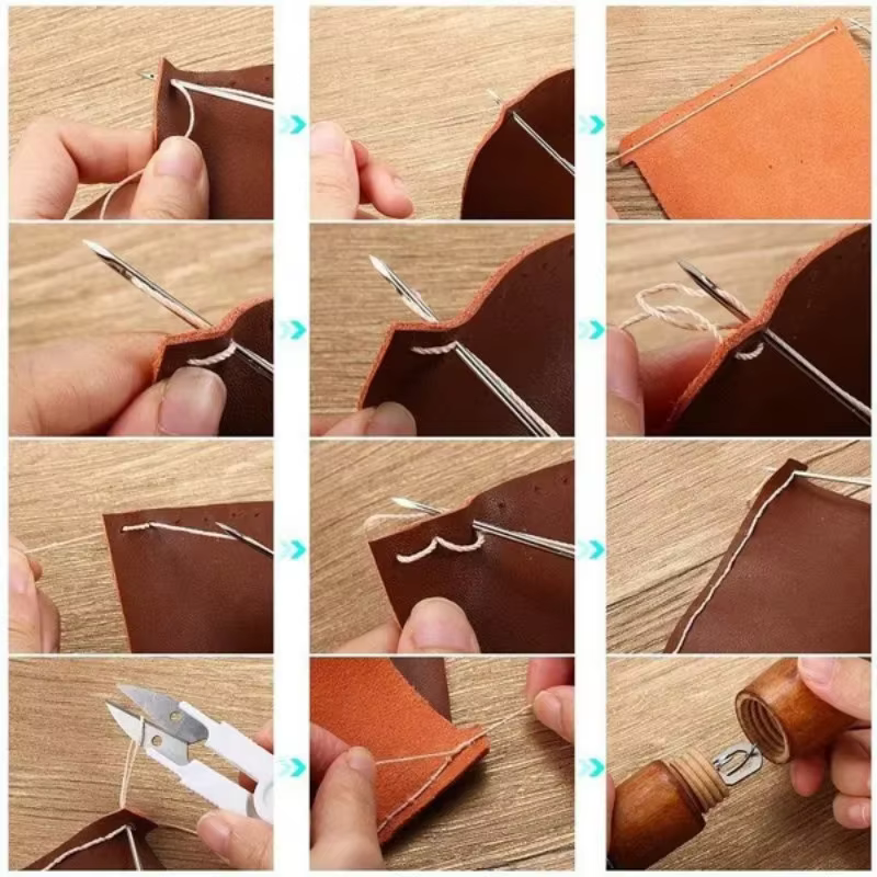 1 Set Leather Sewing Stitching - Waxed Thread Linen avis et prix