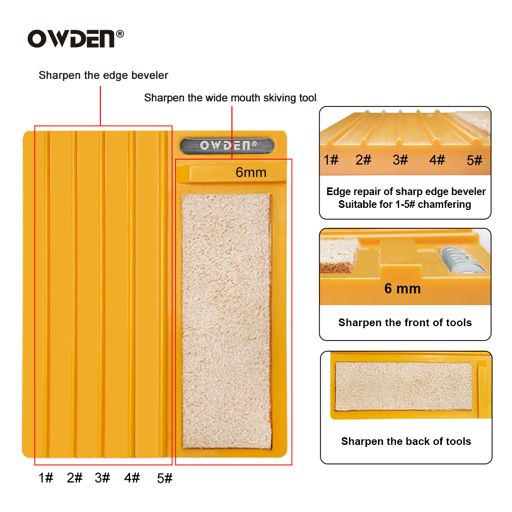 OWDEN New Patent Sharpeners Ex - Leather Edge Beveler avis et prix