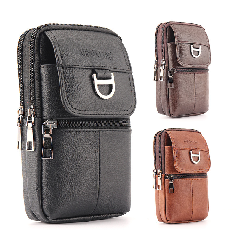 Men's leather waist bag - Larg - Leather Work Bag avis et prix
