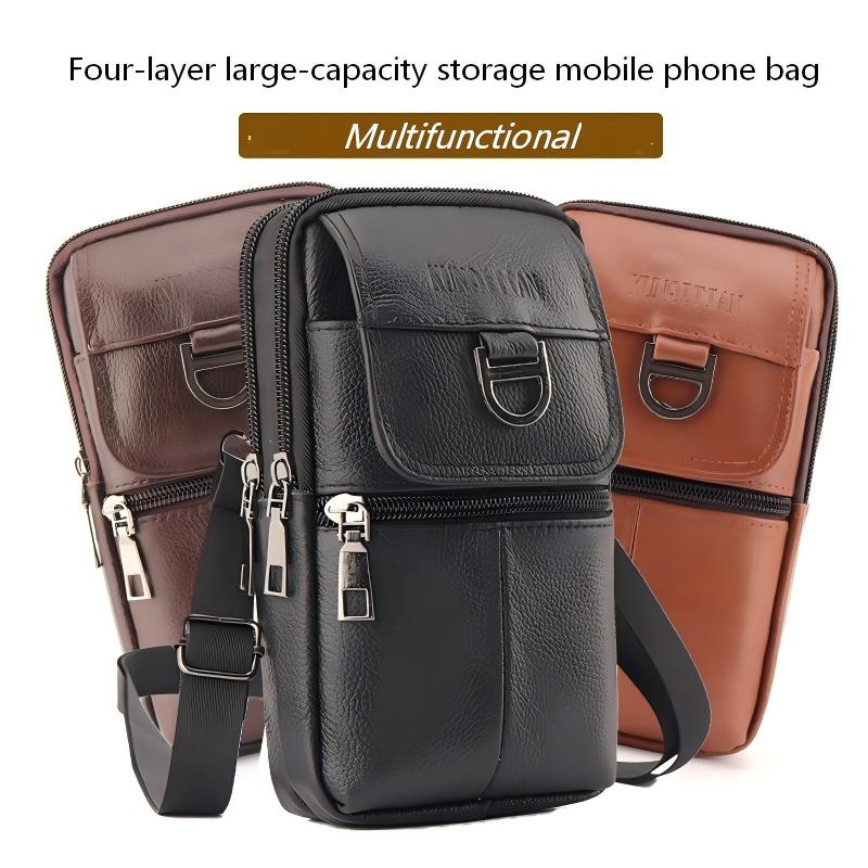 Men's leather waist bag - Larg - Leather Work Bag avis et prix