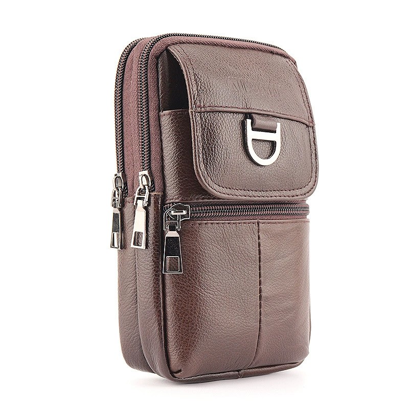 Men's leather waist bag - Larg - Leather Work Bag avis et prix